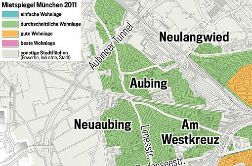 Zahlen Sie zu viel Miete? Klicken Sie durch die verschiedenen Viertel, und checken, in welcher Lage Sie wohnen.