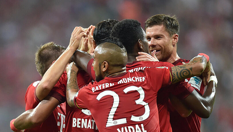 90 Minuten, fünfmal jubeln: Die Bayern beim Sieg gegen den HSV. 90 Minuten, fünfmal jubeln: Die Bayern beim Sieg gegen den HSV.