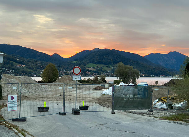 Oktober 2023: In diesem Bereich am Tegernsee entsteht das Luxusresort.