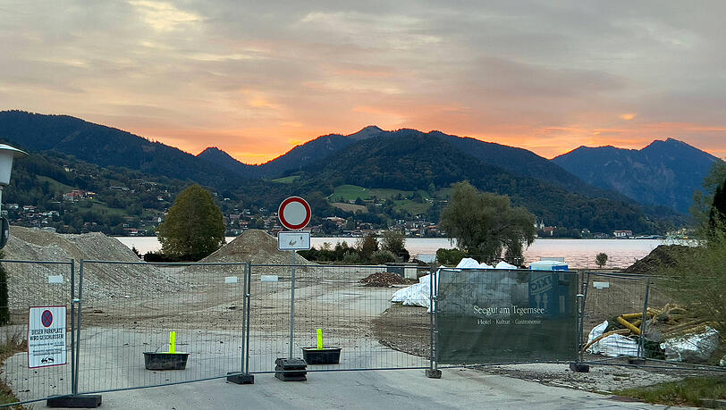 Oktober 2023: In diesem Bereich am Tegernsee entsteht das Luxusresort.