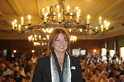 Gabriele Pauli bei der Gründungsversammlung im Münchner Hofbräukeller