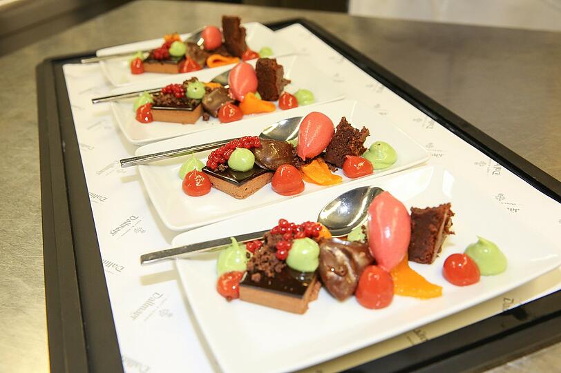 Das Beste zum Schluss: Blick auf Dessert-Variationen.