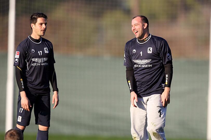 Gute Laune: Gabor Kiraly (re.) und Stefan Buck