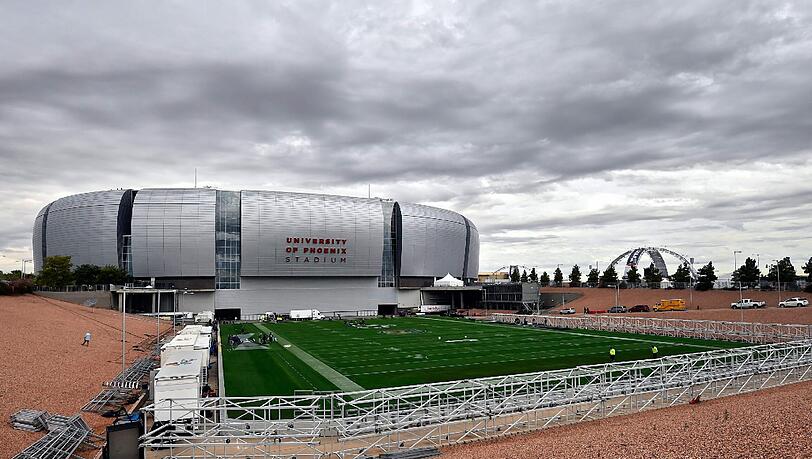 Hier findet der Super Bowl XLIX statt: Das Stadion der University of Phoenix Hier findet der Super Bowl XLIX statt: Das Stadion der University of Phoenix