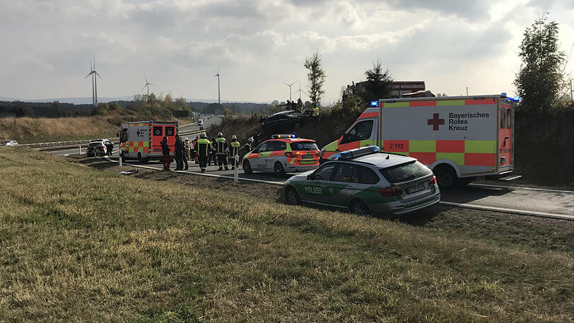 Bilder vom Unfallort an der A9.