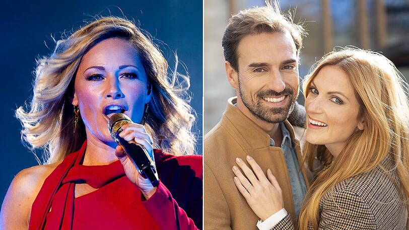 Anni Perka (hier mit ihrem Verlobten Peter Loder) trat früher als Double von Helene Fischer (li.) auf.