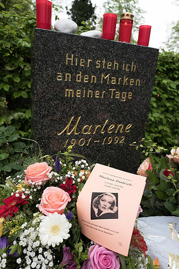 Marlene Dietrichs Ruhestätte.