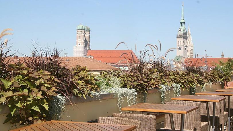 Ausblick auf der Dachterrasse der Deutschen Eiche in der Reichenbachstraße. Ausblick auf der Dachterrasse der Deutschen Eiche in der Reichenbachstraße.