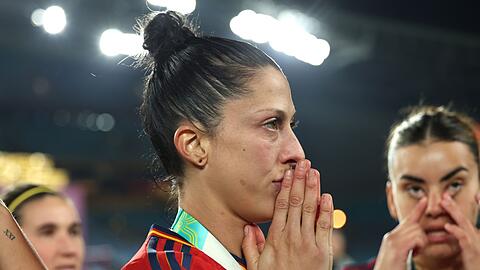 Die Spanierin Jennifer Hermoso erstattete im Kuss-Skandal Anzeige gegen Verbandspräsident Luis Rubiales.