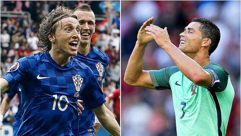 Das Duell der EM-Geheimfavoriten Kroatien und Portugal läuft im ZDF. Das Duell der EM-Geheimfavoriten Kroatien und Portugal läuft im ZDF.