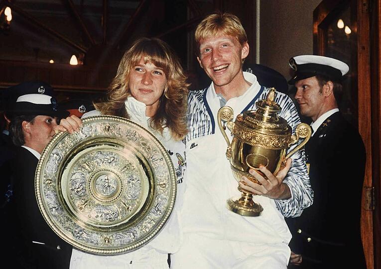 1989 waren sie die Besten: Steffi Graf und Boris Becker gewannen 1989 in Wimbledon.