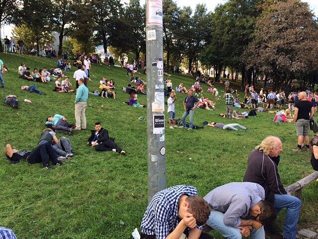 Am Nachmittag mussten bereits die ersten Besucher aussetzen.