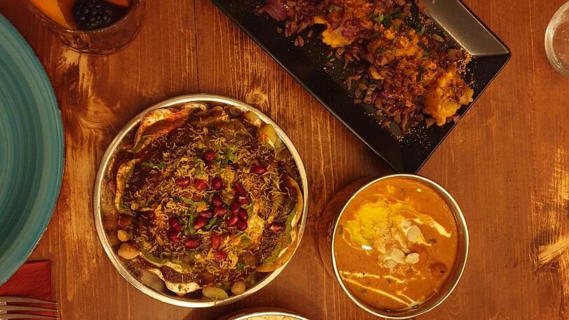 Das Essen im Madam Chutney: auch für das Auge köstlich zubereitet.