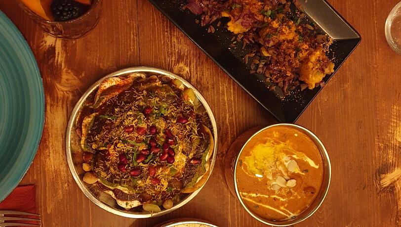 Das Essen im Madam Chutney: auch für das Auge köstlich zubereitet.