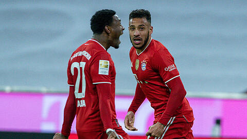 David Alaba (links) verlässt den FC Bayern im Sommer, auch im Falle von Corentin Tolisso gilt eine Trennung als wahrscheinlich.