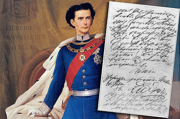 Der Brief, den König Ludwig II. drei Tage vor seinem Tod verfasst hat, ist jetzt aufgetaucht. Der Brief, den König Ludwig II. drei Tage vor seinem Tod verfasst hat, ist jetzt aufgetaucht.