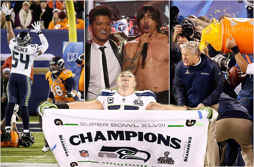 So war der Super Bowl 2014: Die Bilder vom Spiel, der Hlabzeitshow und der Siegesfeier zum Durchklicken.
