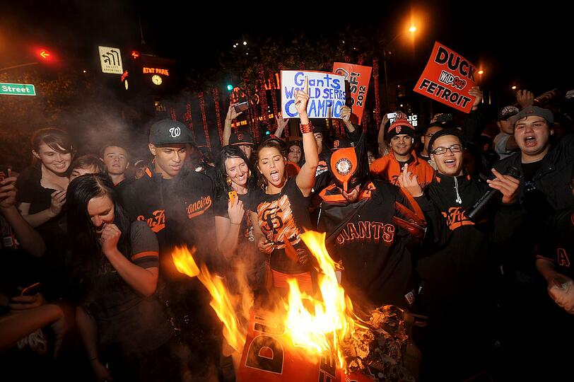 Jubel in San Francisco: Die Giants haben in der Nacht auf Montag zum siebten Mal die World Series gewonnen.