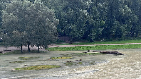 Die Isar an der Reichenbachbrücke.