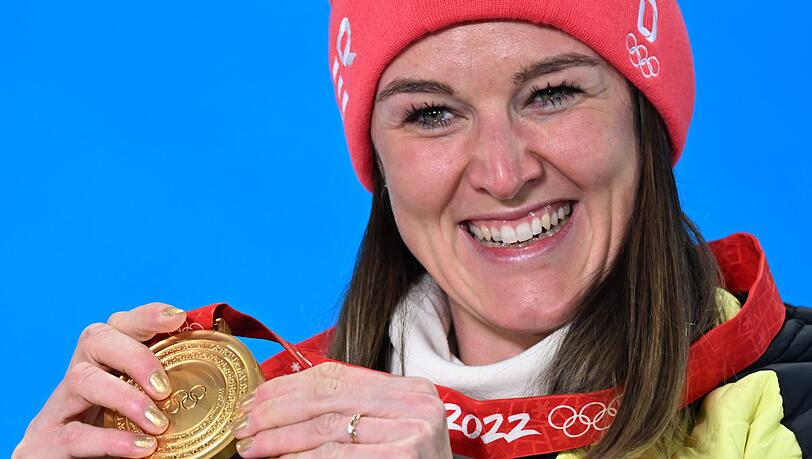 Die ehemalige Biathletin Denise Herrmann-Wick erwartet zum zweiten Mal Nachwuchs.