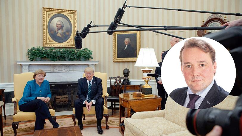 Kanzlerin Merkel und US-Präsident Trump treffen erstmals aufeinander. Beim Thema Verteidigungsausgaben sind sie noch weit vom Ziel entfernt, findet AZ-Korrespondent Torsten Henke. Kanzlerin Merkel und US-Präsident Trump treffen erstmals aufeinander. Beim Thema Verteidigungsausgaben sind sie noch weit vom Ziel entfernt, findet AZ-Korrespondent Torsten Henke.