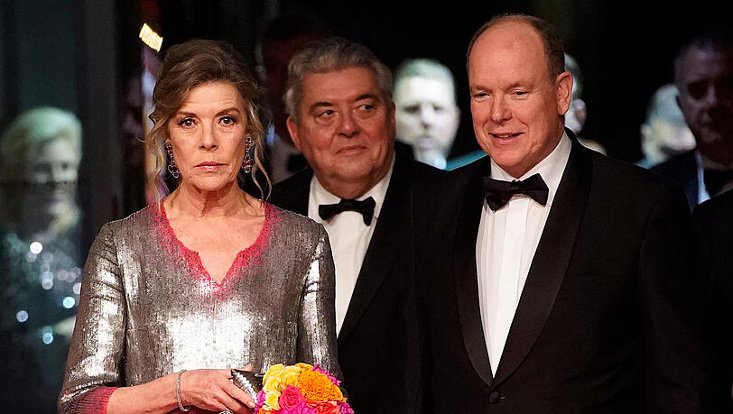 Caroline von Hannover und Fürst Albert II. beim diesjährigen Rosenball.