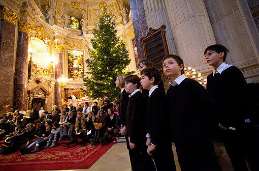 Im Berliner Dom fand schon tagsüber ein Gottesdienst statt.