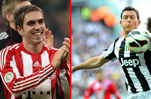 LAHM &ndash; LICHTSTEINER: &bdquo;Juves Schweizer ist schnell, torgefährlich, oft Adressat von Pirlos Flanken hinter die Abwehr. Lahm spielt seine beste Saison, bereitet unheimlich viele Tore vor. Klarer Punkt für Bayern.&ldquo; Stand: 1,5:0,5