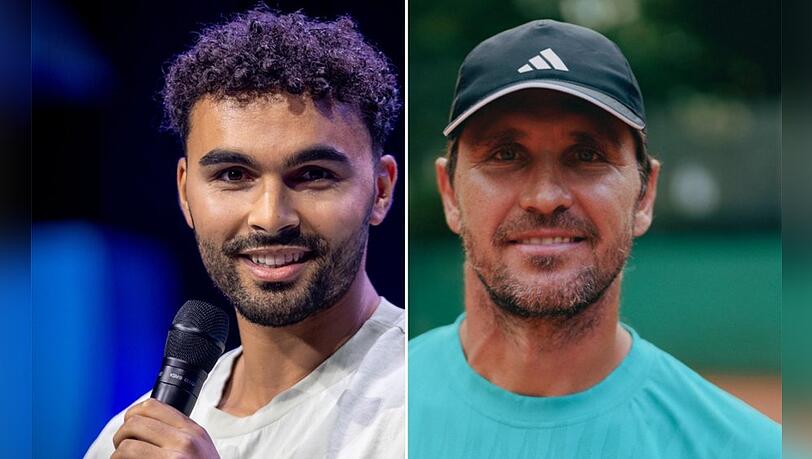 Younes Zarou (li.) und Mischa Zverev sind bei der "Padel WM" mit dabei.