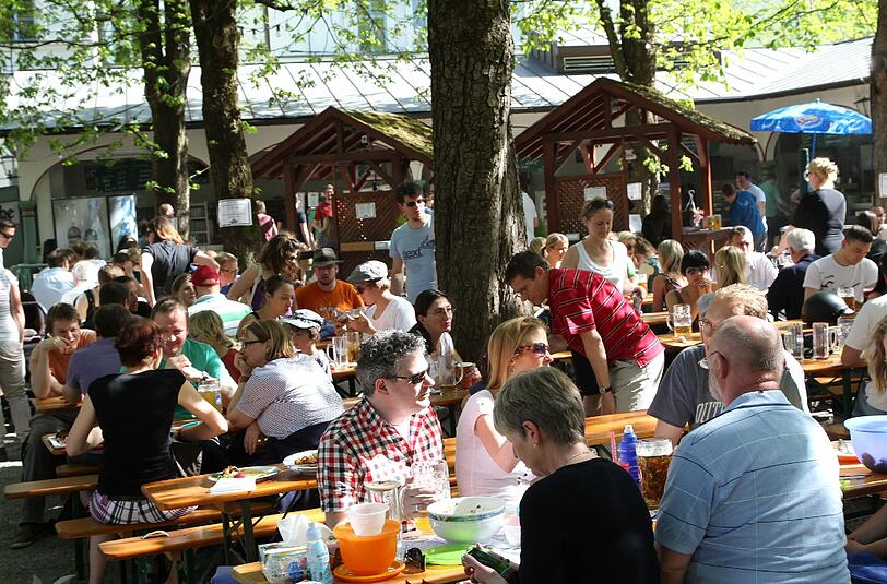 Die grüne Oase Haidhausens: der Biergarten vom Hofbräukeller.