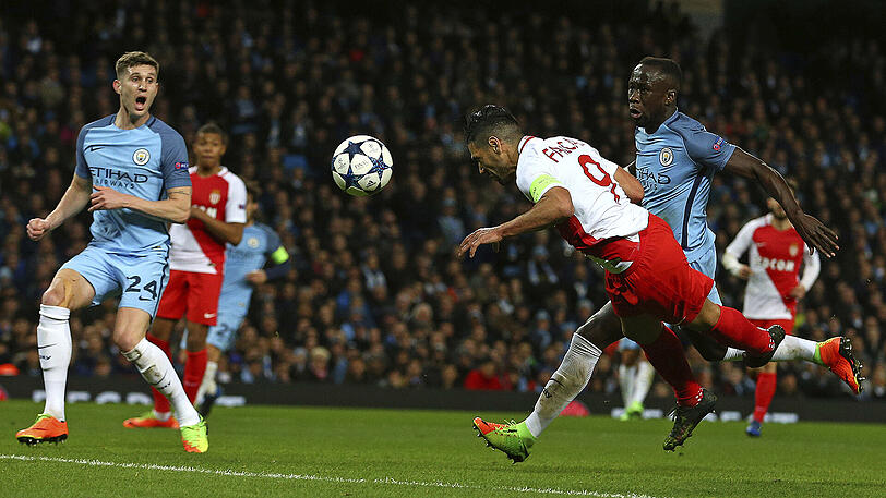 Für Monaco waren Falcao (32./61.) und Kylian Mbappe Lottin (40.) erfolgreich. Falcao (im Bild) hätte sogar ein weiteres Mal treffen können, verschoss aber einen Foulelfmeter (50.).