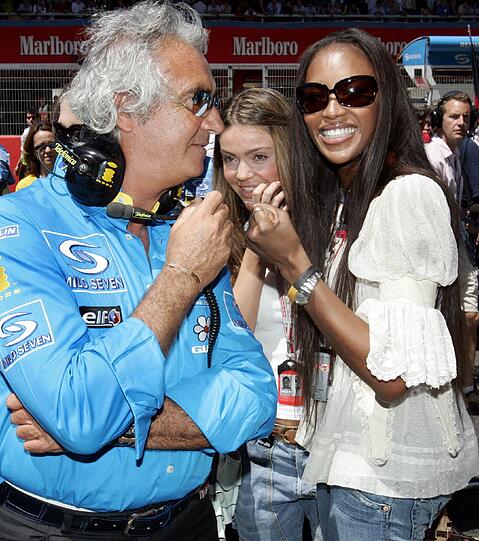 Naomi Campbell 2005 mit ihrem damaligen Freund Flavio Briatore