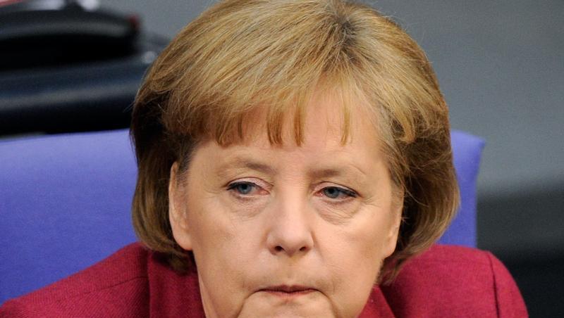 Die Kanzlerin der Grausamkeiten: Angela Merkel am Tag der Sparklausur. Die Kanzlerin der Grausamkeiten: Angela Merkel am Tag der Sparklausur.