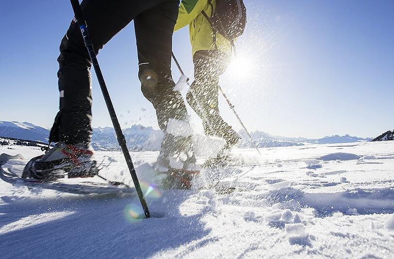 Traumhaft: Schneeschuhwandern auf der Villanderer Alm.