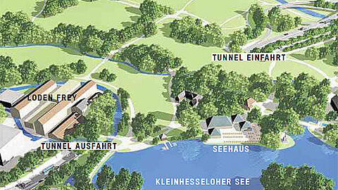 War da mal eine Straße? Mit dem Tunnel unter dem Isarring wird der Englische Garten größer und das Gebiet am Kleinhesseloher See viel ruhiger.