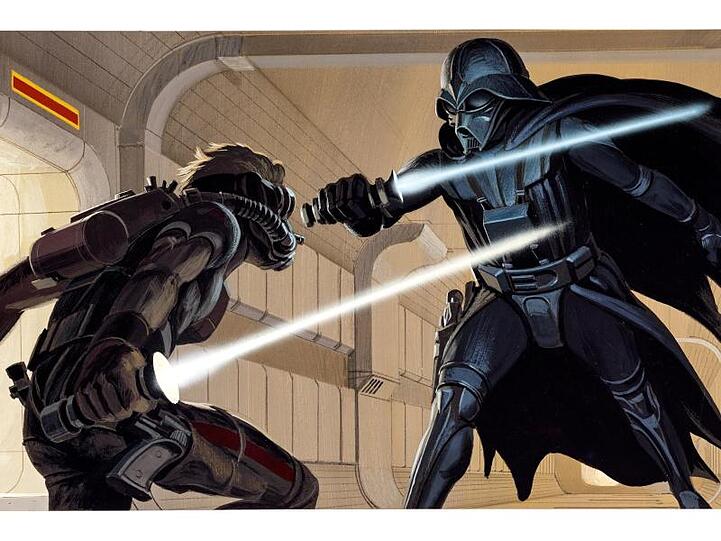 Das "Laser Duell" von Ralph McQuarrie.