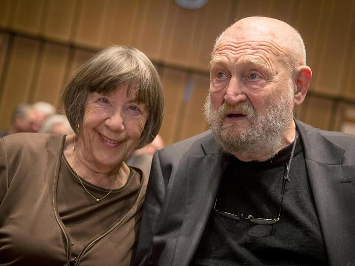 Rolf Hoppe und seine Ehefrau Friederike bei den 65. Internationalen Filmfestspielen in Berlin.