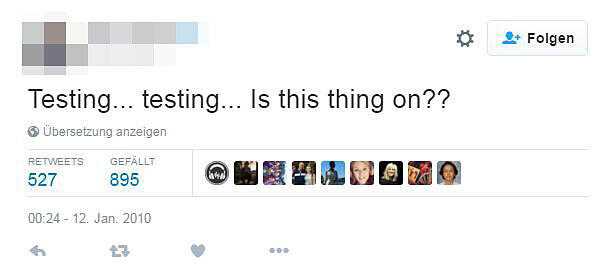 "Test...Test...funktioniert das hier?" Dieser erste Tweet stammt von einem weltberühmten Schauspieler...