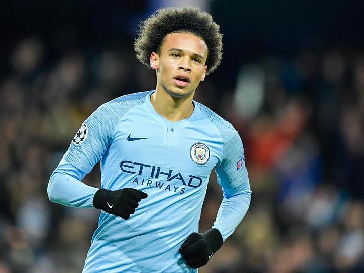 Flügelstürmer Leroy Sané von Manchester City. Foto: Uwe Anspach/Archivbild