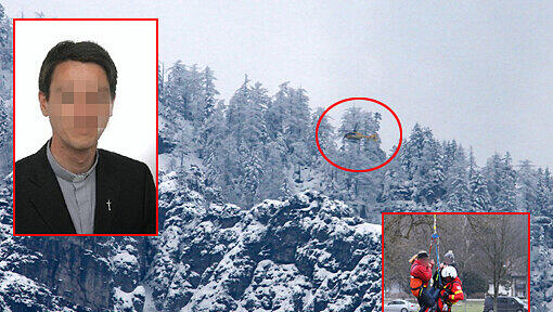 Der Pfarrer (l.) ist ein begeisterter Bergsteiger. Heilfroh ist er, als ihn der Helikopter am Montag in Bad Reichenhall absetzt. Der Pfarrer (l.) ist ein begeisterter Bergsteiger. Heilfroh ist er, als ihn der Helikopter am Montag in Bad Reichenhall absetzt.