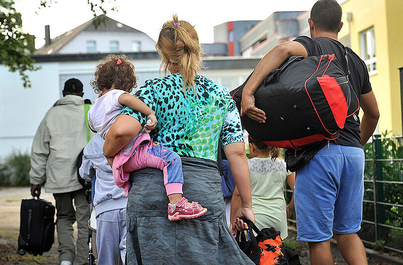 In Deutschland willkommen? Flüchtlinge in einer Aufnahmeeinrichtung.