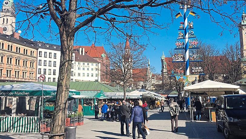 Der Münchner Viktualienmarkt. (Archivbild)