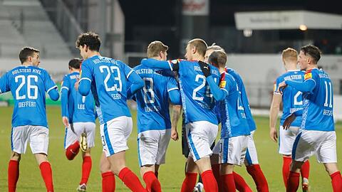 Ein heißer Kandidat für den Aufstieg in die Bundesliga: Das Team von Holstein Kiel.