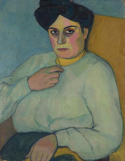 Elisabeth Epstein war bestens vernetzt, hat den Reiter-Leuten viele Kontakte beschert – und selbst zum Pinsel gegriffen. Hier ein neu erworbenes Selbstporträt von 1911.