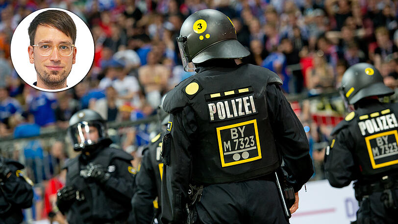 Beamte des Unterstützungskommandos (USK) bei einem Einsatz in der Allianz Arena.