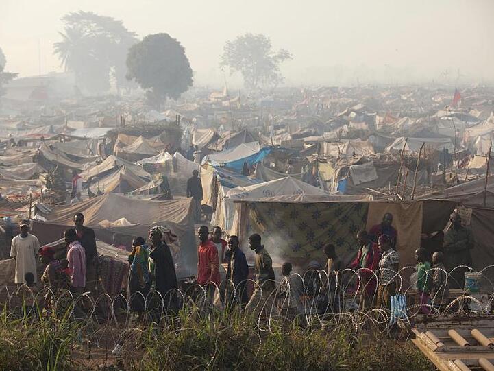 Flüchtlingslager in Bangui in der Zentralafrikanischen Republik.