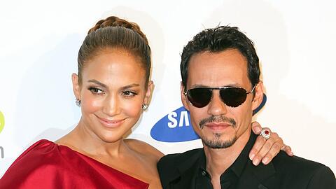 Stolze Zwillingseltern, aber getrennt: Jennifer Lopez und Marc Anthony.