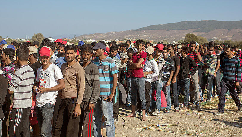 Flüchtlinge auf Kos. Flüchtlinge auf Kos.