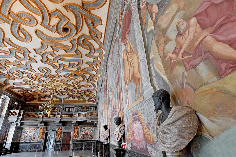 Der Hauptsaal der zwischen 1694 und 1698 erbauten Galerie Herrenhausen, aufgenommen in Hannover-Herrenhausen