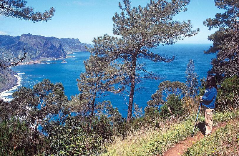 Madeira: Wandern mit herrlichem Küstenblick bei Porto da Cruz.